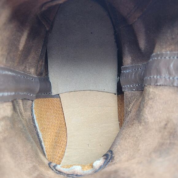 VTG Red Wing Boots 8B Pecos Western Brown Leather Safety Toe Work Nailseat 2265 - Picture 12 of 15